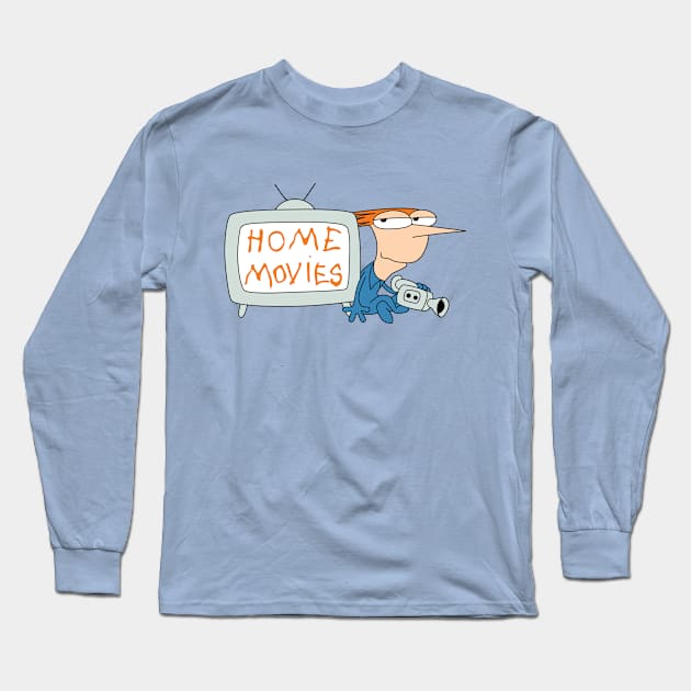 Home Movies Long Sleeve T-Shirt by Plan8